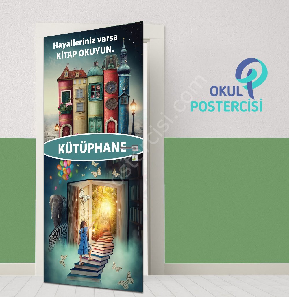 Kütüphane Kapı Giydirme 4