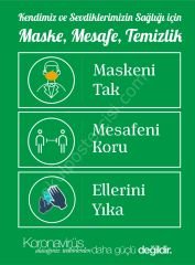 covit 19 posteri Folyo-Forex - 35x50 - Kırmızı