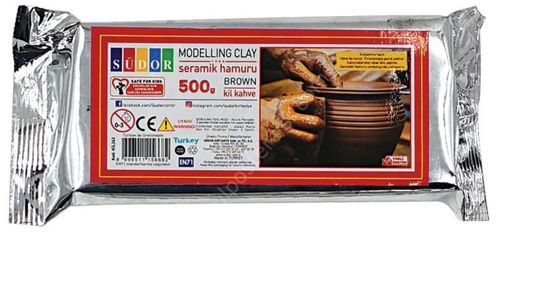 Südor seramik kil 500gr. kahverengi